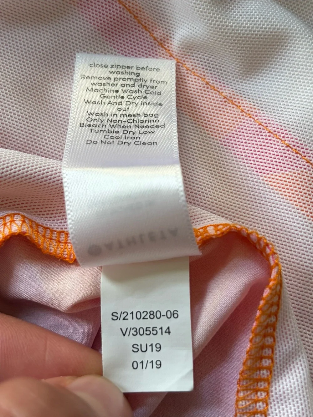 Athleta Hudson Floral Tropical Pocket Pull On Orange Pink Board Swim Shorts Sz S